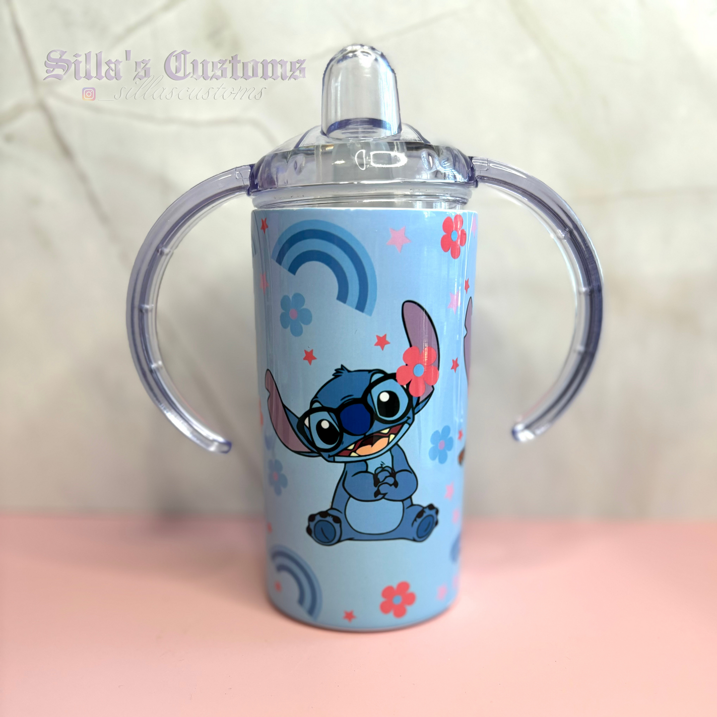 Blue Alien Tumbler/ Sippy Cup