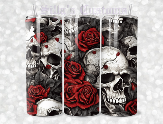 Skull N Roses 20oz Tumbler