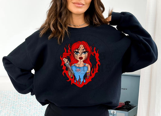 Chuckiee Girl Crewneck 🖤🩸🔪 HALLOWEEN MERCH 2023